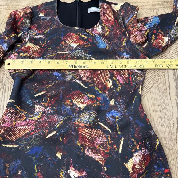 Hunter Bell New York Snake Printed Scuba Sheath Dress Bodycon Size 8 - Picture 6 of 7